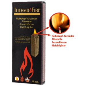 Accendifuoco Thermofire, 12 pezzi, per accendere griglie, caminetti e fuochi da giardino.