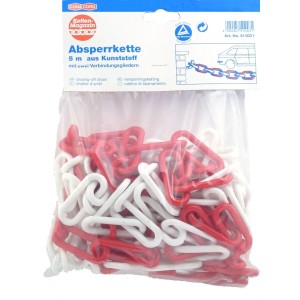 Chaîne de barrière Rouge Blanc Ø 6 mm / longueur 5 m