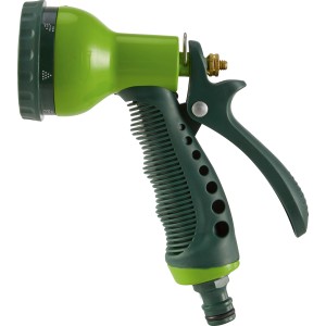 Doccia multifunzione verde con 7 getti per irrigazione giardino.