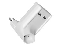 USB Zwischenstecker drehbar 270° Weiss