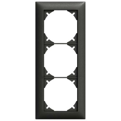 Feller Unterputz-Abdeckrahmen EdizioDue Schwarz Gr. 3 x 1