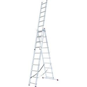 Scala multiuso Krause Corda 3 x 10 pioli come scala di appoggio, a cavalletto e scorrevole.