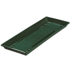 Sottovaso verde scuro (15x39 cm) per fioriere, adatto per fioriere Geli.