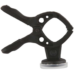 Morsetto a molla nero Wolfcraft microfix MINI 15 con magnete per casa e hobby.