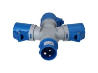 Sternverteiler 1 x CEE16-Stecker 3 x CEE16-Kupplung 230 V / IP44 Sternverteiler 1 x CEE16-Stecker 3 x CEE16-Kupplung 230 V / IP44