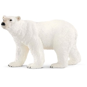 Ours polaire Schleich détaillé en plastique, un excellent cadeau pour les enfants.