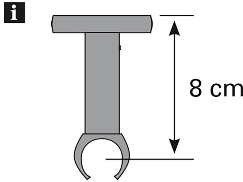 Gardinia Supporto a soffitto Windsor Effetto acciaio inox Ø 25 mm