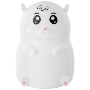 Luce notturna Ansmann Hamster, bianca, 0.2W, design simpatico per la cameretta.