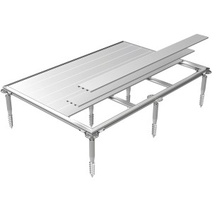 Biohort Smartbase Plus GS 190 fondation en aluminium pour abri de jardin avec vis de terre.