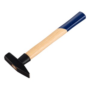 Martello da fabbro LUX 400g con manico in frassino e impugnatura blu.