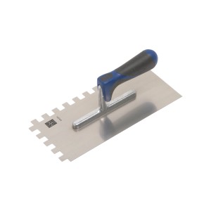 Spatola dentata LUX Comfort, antiruggine, con dentatura 12x12 mm per adesivi per piastrelle e pavimenti.