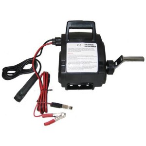 Treuil électrique à câble TRC9202 / 12 V avec câbles et pinces pour une utilisation polyvalente.