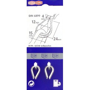 Conacord Seilkausche, 24 mm, aus V4A-Stahl für sichere Seilbefestigung.