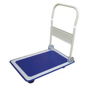 Carrello di trasporto blu PH-150 con manico pieghevole per casa, ufficio e industria.