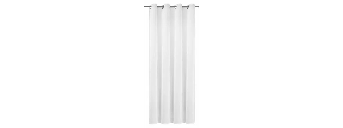ED ENJOY HOME – Tenda bianca grande larghezza – 300 x 240 cm – 16 occhielli argentati – diametro 4 cm – 100% poliestere sabbiato – Collezione sabbiata