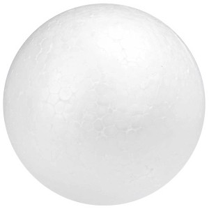 Sphère en polystyrène blanche, diamètre 8 cm, lot de 3, pour loisirs créatifs et décorations.