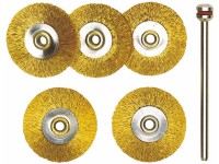 Proxxon Radbürsten Messing 22 mm / 5 Stk. inkl. 1 Träger