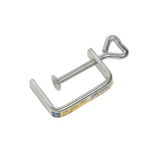 Serre-joint à chantourner LUX 75 mm Classic en acier galvanisé avec vis papillon.