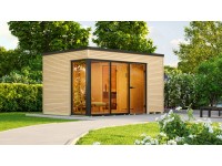 Weka Design-Saunahaus Cubilis Sparset BioS 9,0 kW / 388 x 314 cm Weka Design-Saunahaus Cubilis Sparset BioS 9,0 kW / 388 x 314 cm