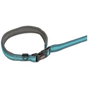 Trixie Guinzaglio da jogging Petrol-Aqua: Guinzaglio regolabile con passante imbottito e ammortizzatore.