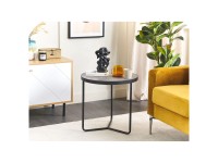 Table d'appoint Beliani Melody MDF Gris Ø 50 / H 50 cm