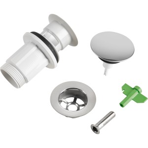 Kit de soupape Pop-Up Prevex 1 1/4 en acier inoxydable pour lavabos.