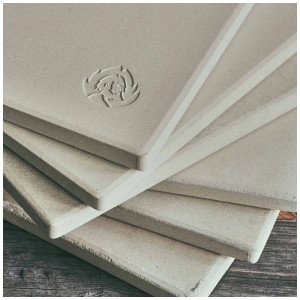 Burnhard Pizzastein aus Cordierit, 38x30x1,5 cm, für Grill und Ofen