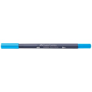 Feutre Faber-Castell Goldfaber Sketch Bleu azur avec pointe pinceau et fine.