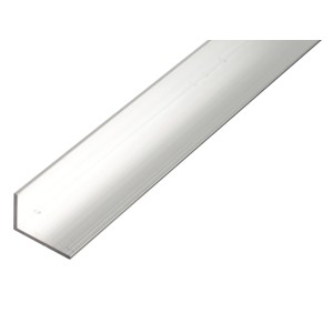 Profilé d'angle en aluminium inégal, 30x50x2600 mm, idéal pour les constructions de cadres.