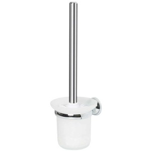 Spirella WC-Garnitur Campagne Chrom: WC-Bürste mit Halter aus Glas und verchromtem Metall.