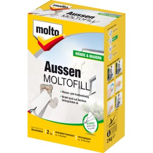 Molto Aussen Moltofill 2kg, Spachtelpulver für Aussenwände und Mauern.