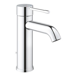 Miscelatore monocomando per lavabo Grohe Essence S-Size in cromo, con scarico a saltarello.