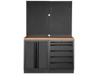 Kraftwerk Werkstatteinrichtung Mobilio 2er-Kombi mit Lochwand Buche Schwarz Kraftwerk Werkstatteinrichtung Mobilio 2er-Kombi mit Lochwand Buche Schwarz