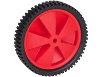 Doerner + Helmer Rad mit Stollenprofil PVC Rot Ø 17,5 cm / Breite 3,4 cm