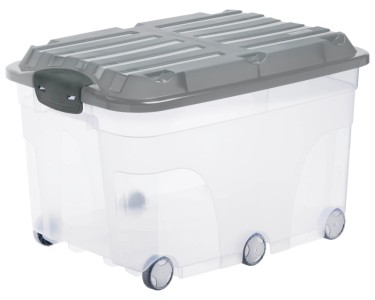 Rotho Rollbox Roller 6 mit Deckel transparent / Anthrazit 57 l kaufen bei OBI