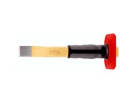 Rennsteig Schlitzmeissel gebogen mit Handschutz lackiert Länge 240 mm