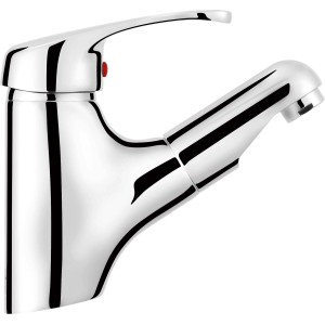 Mitigeur de lavabo baliv WT-5091 chromé avec douchette extractible.