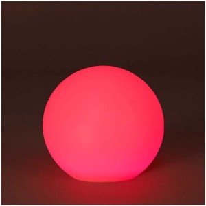 Leuchtende LED-Solarkugel Bubble RGB, Ø 35 cm, mit Fernbedienung. Solar-Deko für Garten und Terrasse.