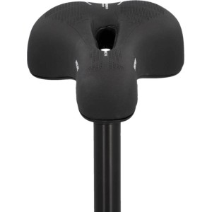 Sella da bici Trekking Fischer nera con memory foam per un elevato comfort.