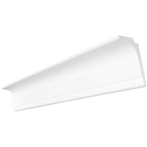 Baguette lumineuse blanche Decorate Saskia, 6x10x200 cm, pour plafonds, lumières ou rideaux.