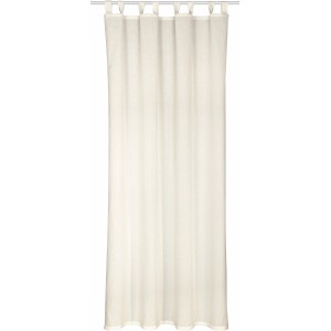 Tenda a passanti bianca Siena, 255x135 cm, in cotone. Tenda per finestra opaca con passanti.