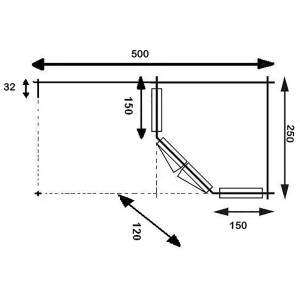 Plan Alpholz abri de jardin Franz-28 Walmdach, 480x224 cm, dimensions et détails.