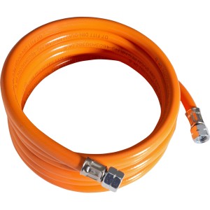 Tubo Campingaz a media pressione, 1500mm, arancione, per grill.