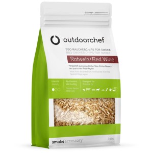 Outdoorchef Trucioli di affumicatura al vino rosso, 750g, per grill e affumicatore. Aromatici trucioli BBQ da botti di Rioja.