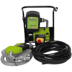 Pompe à diesel et à huile Zipper ZI-DOP600 avec accessoires tels que tuyaux et pistolet. Outil de jardin pour fioul et diesel.