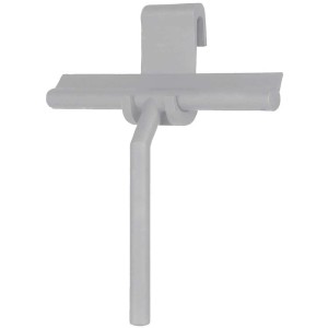 Tergivetro doccia in silicone grigio con supporto, 21x24,5 cm, per bagno e doccia.