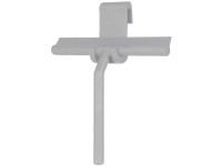 Duschabzieher mit Halterung Silikon Grau 21 x 24,5 cm