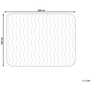 Schéma du surmatelas Pektusan en microfibre 160x200 cm avec dimensions.