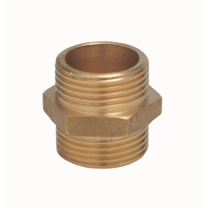Mamelon fileté en laiton AG 26,4 mm (R 3/4) pour pompes et systèmes d'eau domestiques.