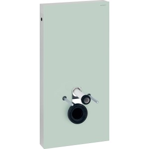 Geberit Monolith modulo sanitario per WC sospeso, 101 cm, vetro menta. Elemento per cartongesso con doppio scarico.